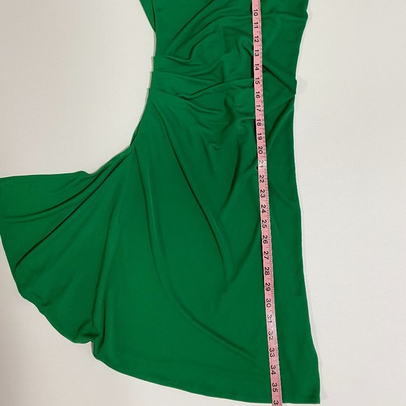 BCBGMaxAzria Green Adeline Asymmetrical Draped Dress Size XXS NWOT - Picture 7 of 12